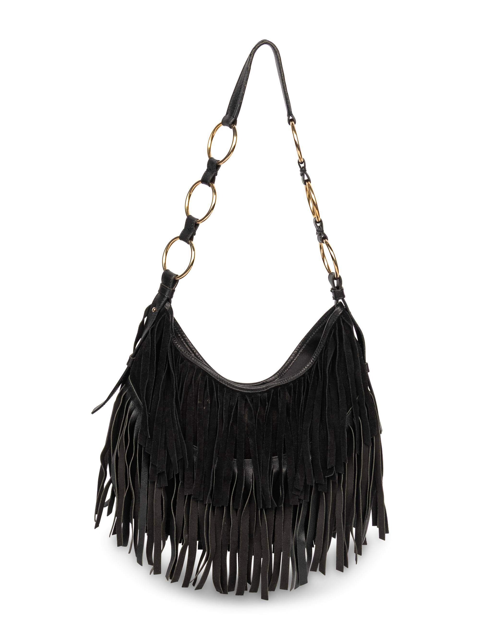 Yves Saint Laurent, La Boheme Suede Fringed Bag