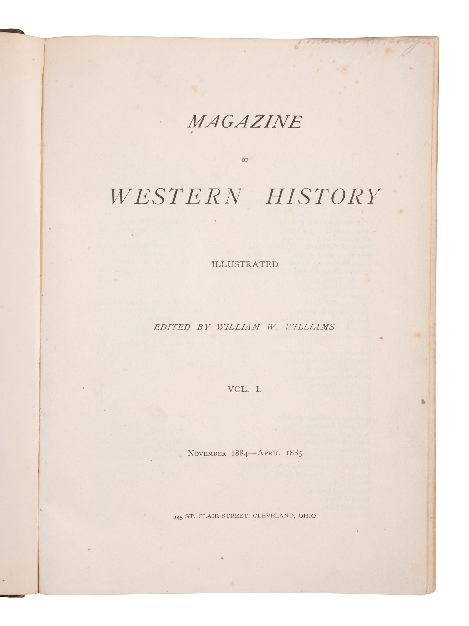 Magazine of Western History. Vols. 1-9, 1884-1889.