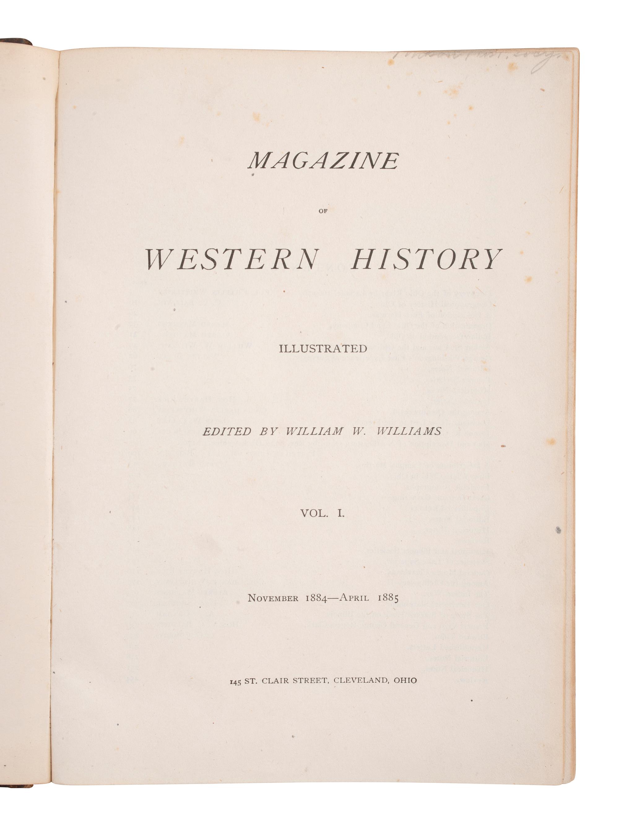 Magazine of Western History. Vols. 1-9, 1884-1889.