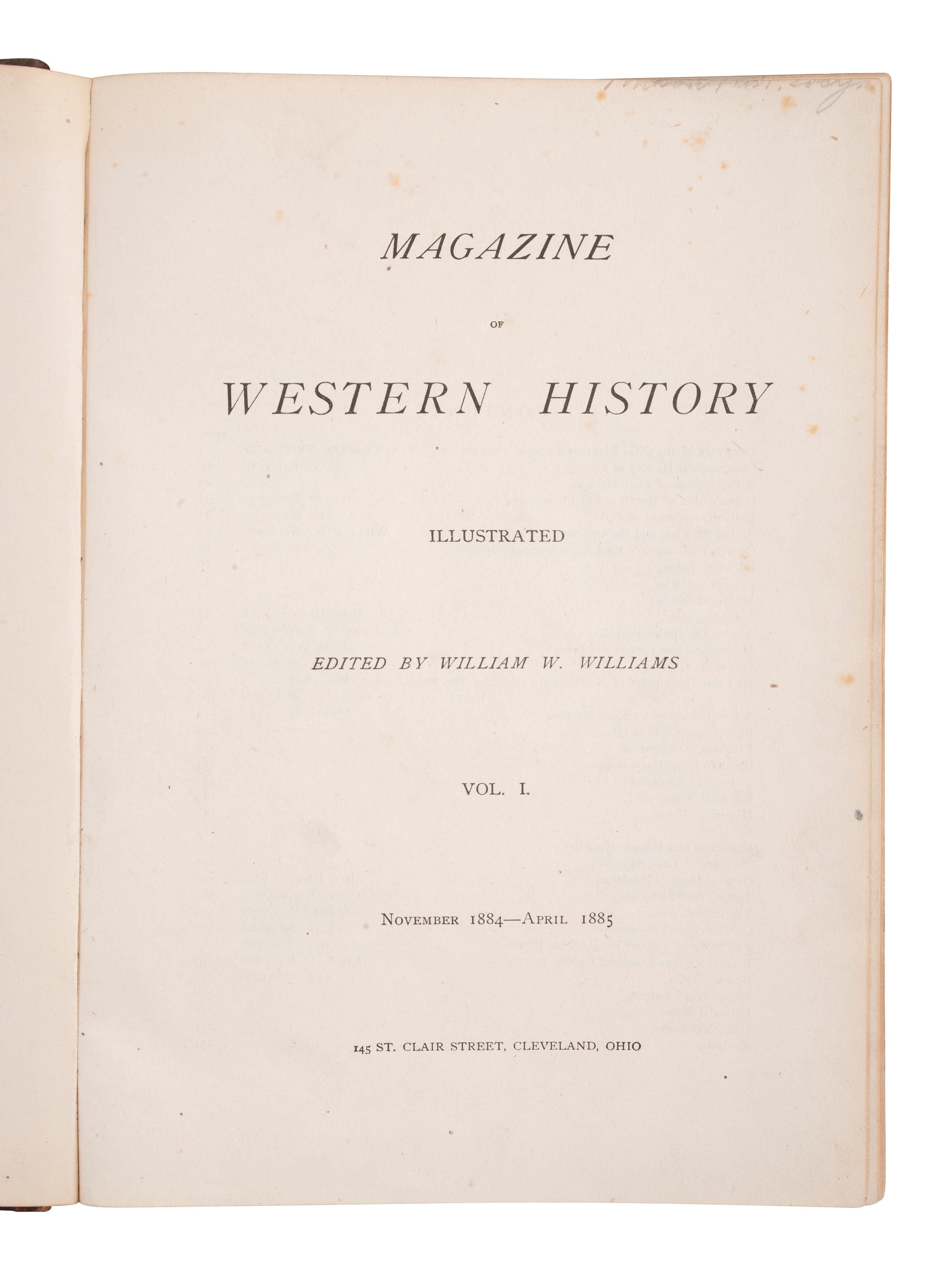Magazine of Western History. Vols. 1-9, 1884-1889.