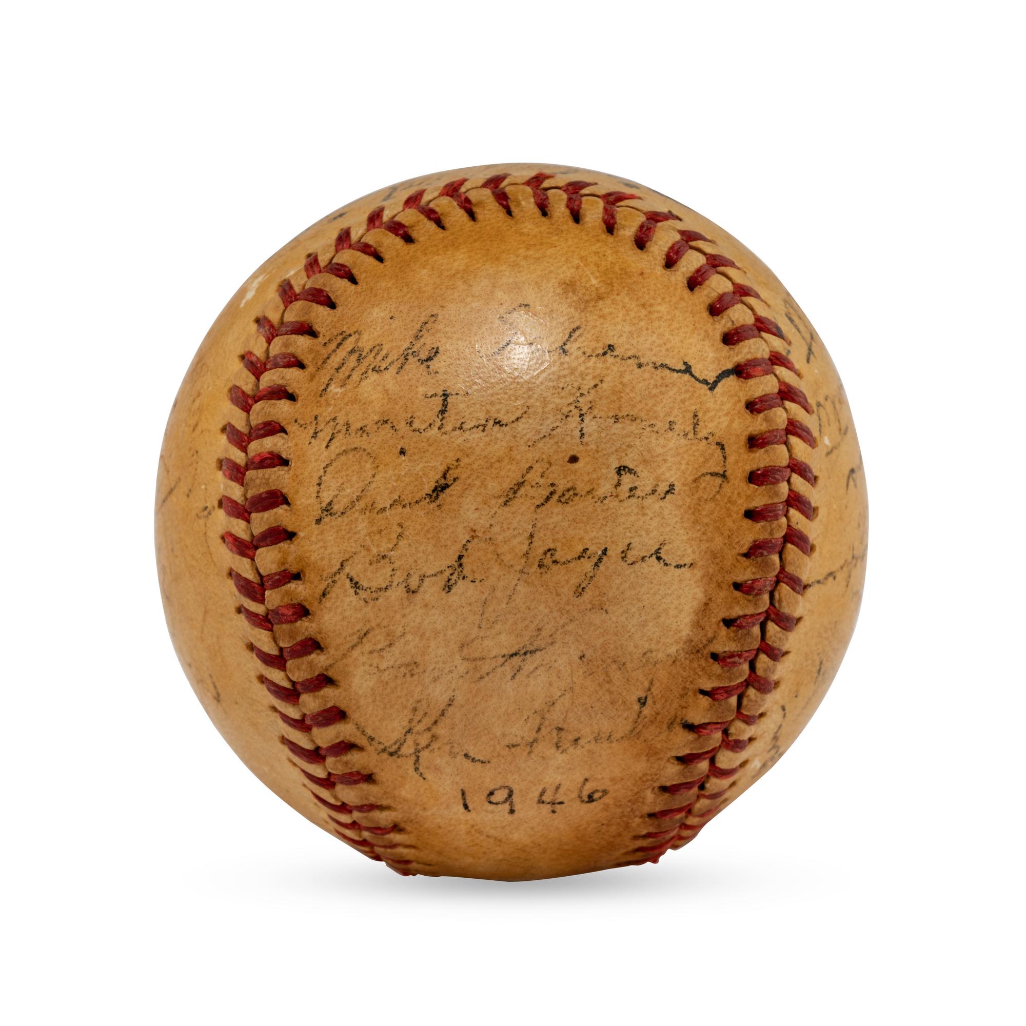 A 1946 New York Giants Team Signed Baseball Featuring Johnny Mize and Ernie Lombardi (JSA Letter of Authenticity),