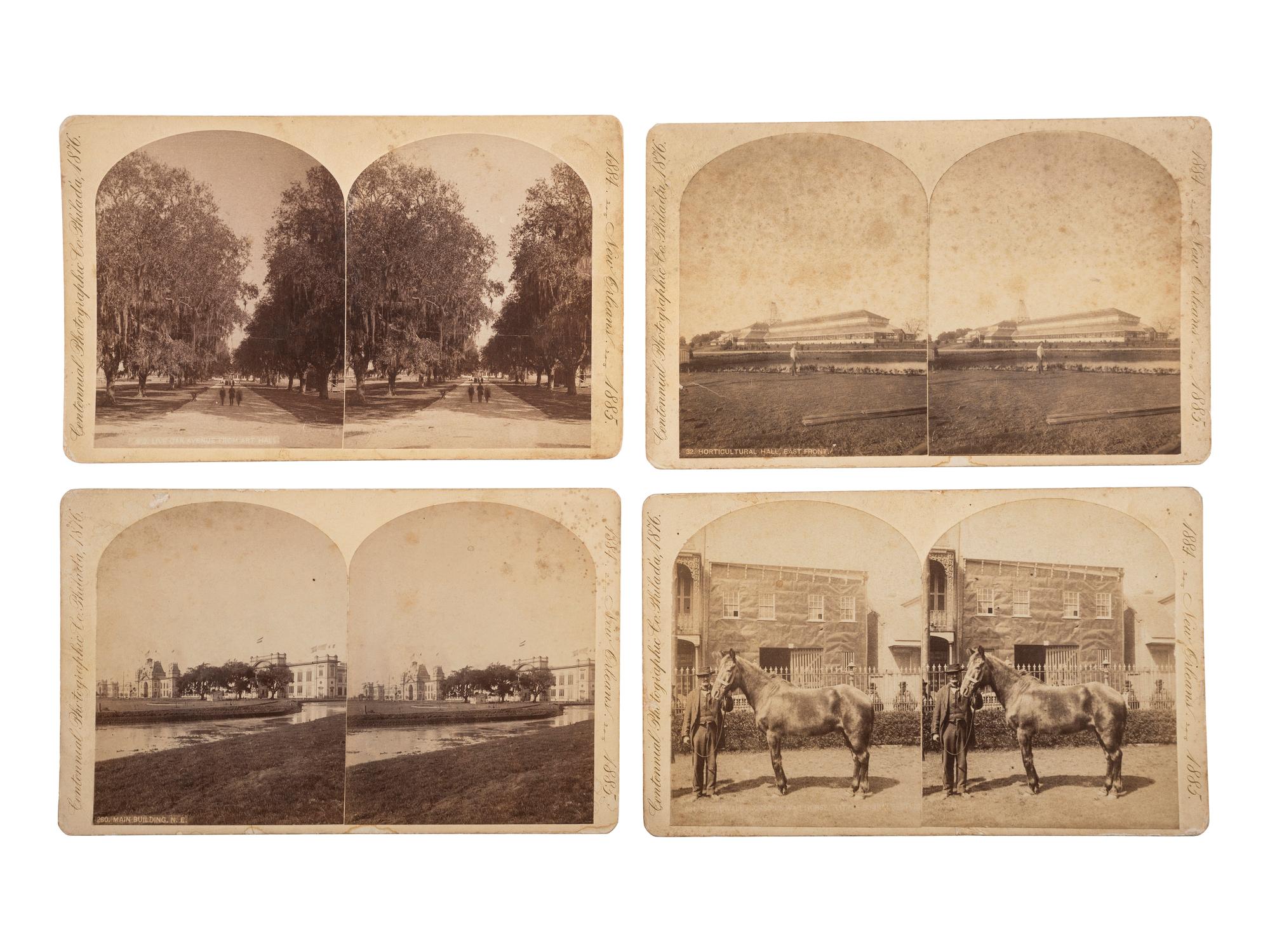 [EARLY PHOTOGRAPHY]. WILSON, Edward Livingston (1838-1903). An extensive collection of stereoviews documenting the World's Industrial and Cotton Centennial Exposition in New Orleans. Philadelphia: Centennial Photographic Company, 1884-1885.