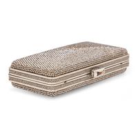 Judith Leiber, Brown Crystal-Embellished Minaudière
