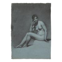 Pauline Auzou (French, 1775-1835) — A Seated Female Nude