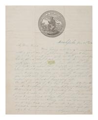 [SLAVERY & ABOLITION]. Abolitionist lettersheet with "Am I Not a Man and a Brother?" engraved letterhead. Middlefield, 25 January 1840.