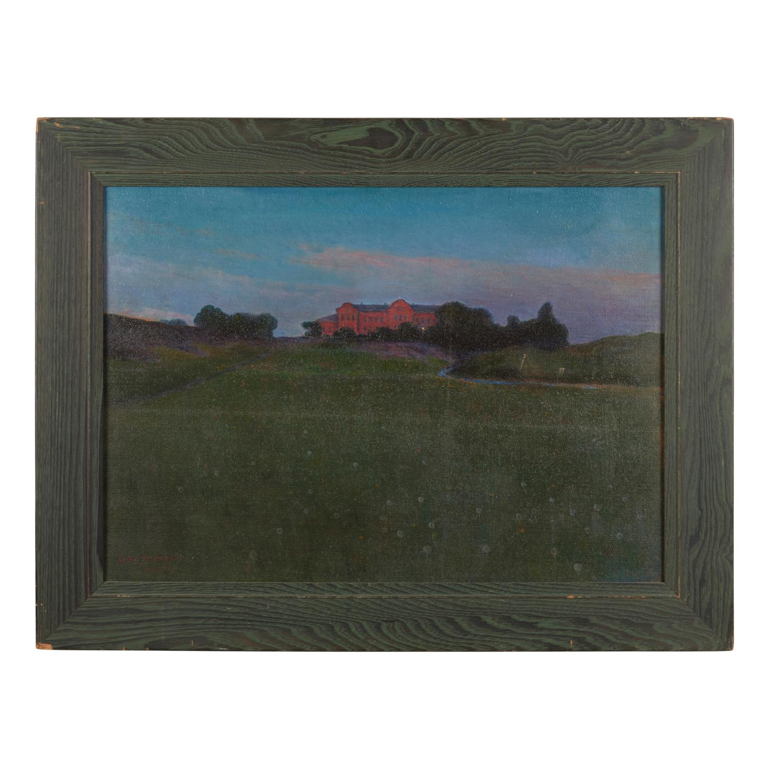 Arthur Bianchini (Swedish, 1869–1955) — Ang Vid Solnedgang (Meadow At Sunset) , 1896