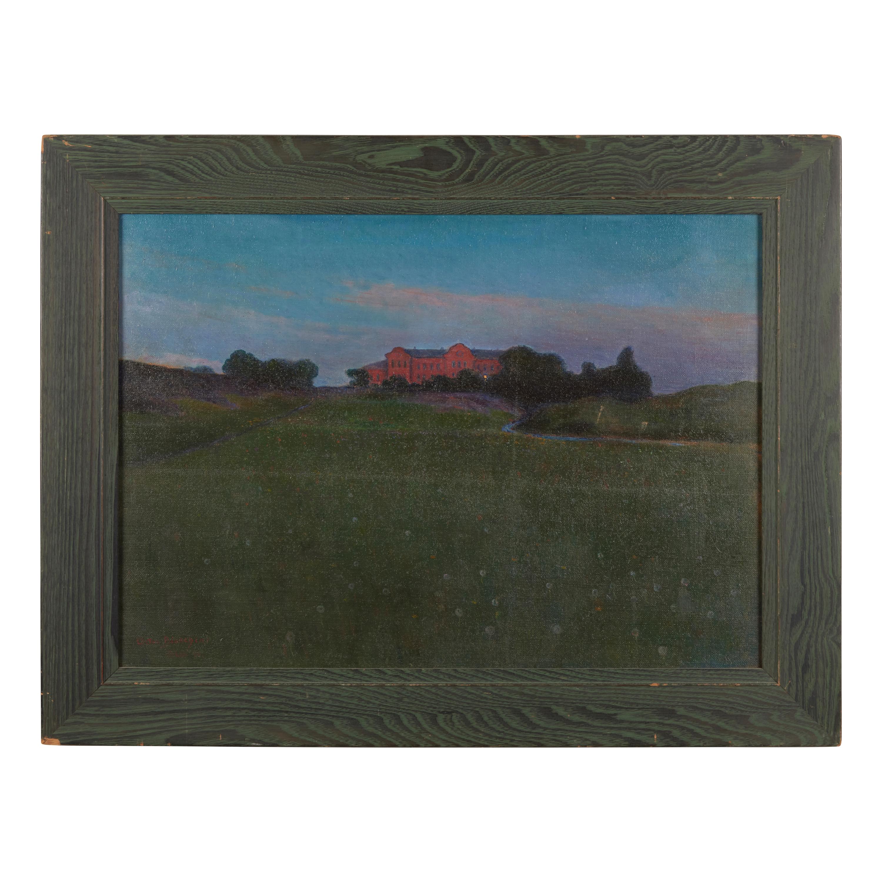 Arthur Bianchini (Swedish, 1869–1955) — Ang Vid Solnedgang (Meadow At Sunset) , 1896