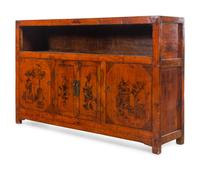 A Chinese Export Paint-Decorated Serving Cabinet