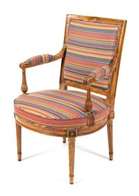 A Louis XVI Style Beechwood Armchair