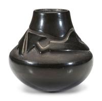 Carved Blackware Jar