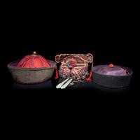 Three Chinese Silk Hats, Late Qing Dynasty — 清晚期 冠帽三件