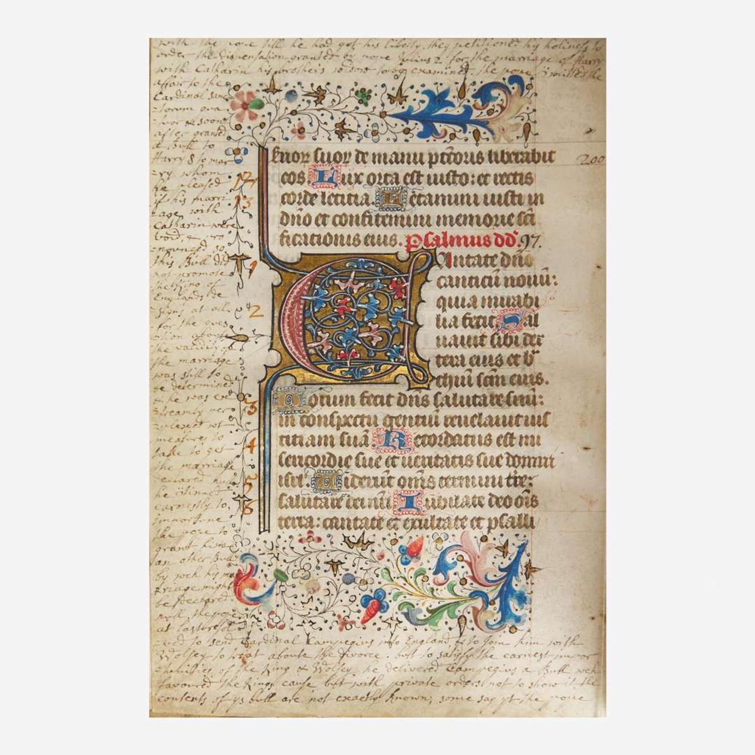 [Religion] Illuminated 15th Century Latin Psalter
