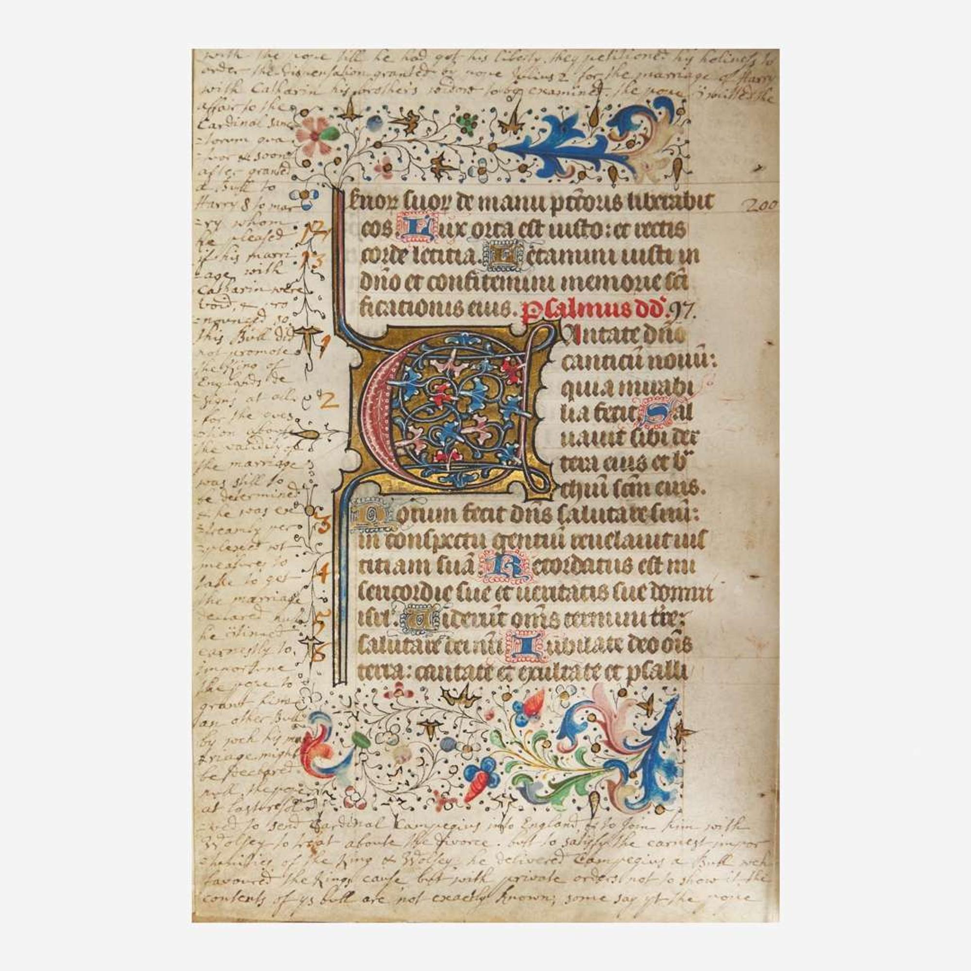 [Religion] Illuminated 15th Century Latin Psalter