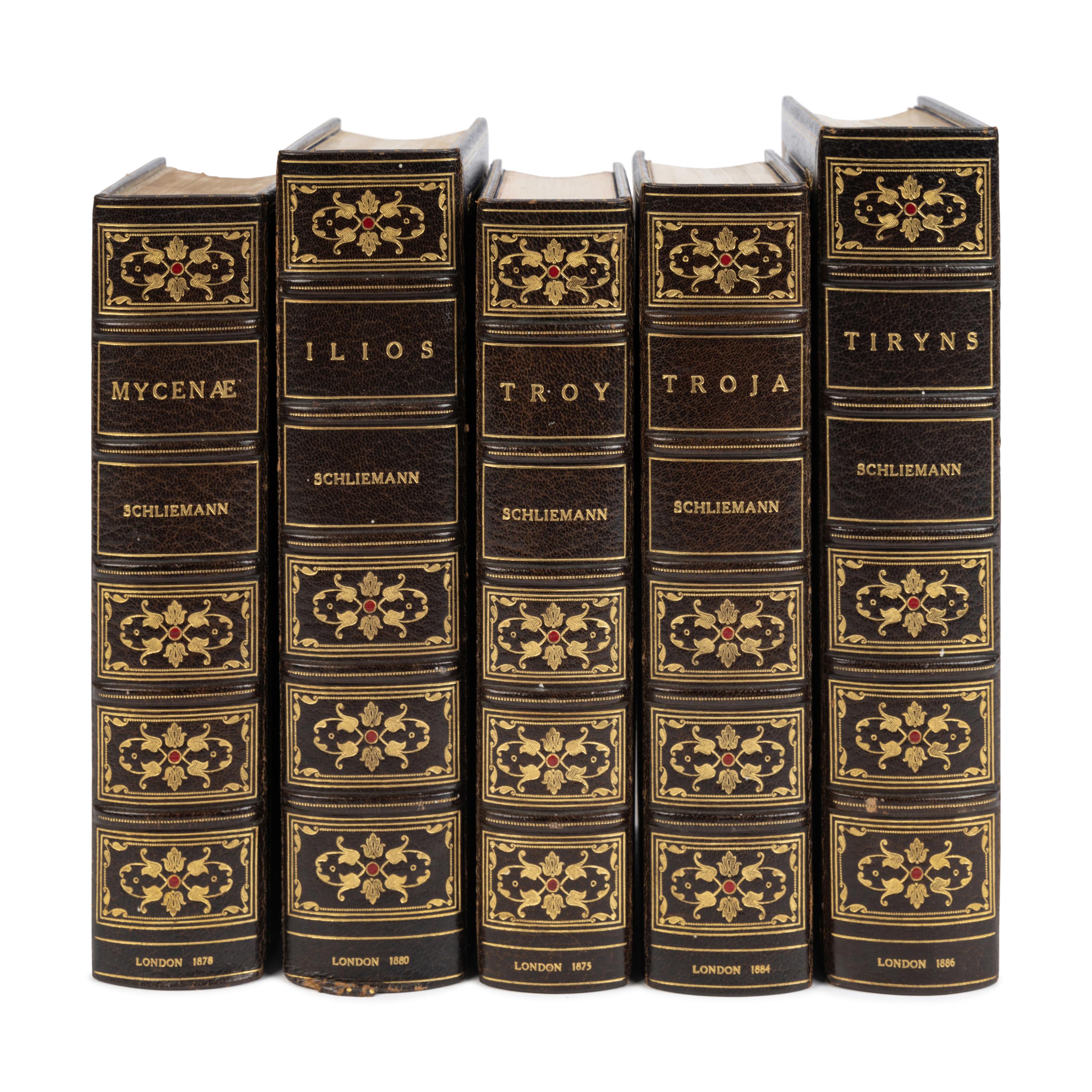 [Travel & Exploration]. Schliemann, Heinrich (1822-1890). A group of 5 first editions, comprising: