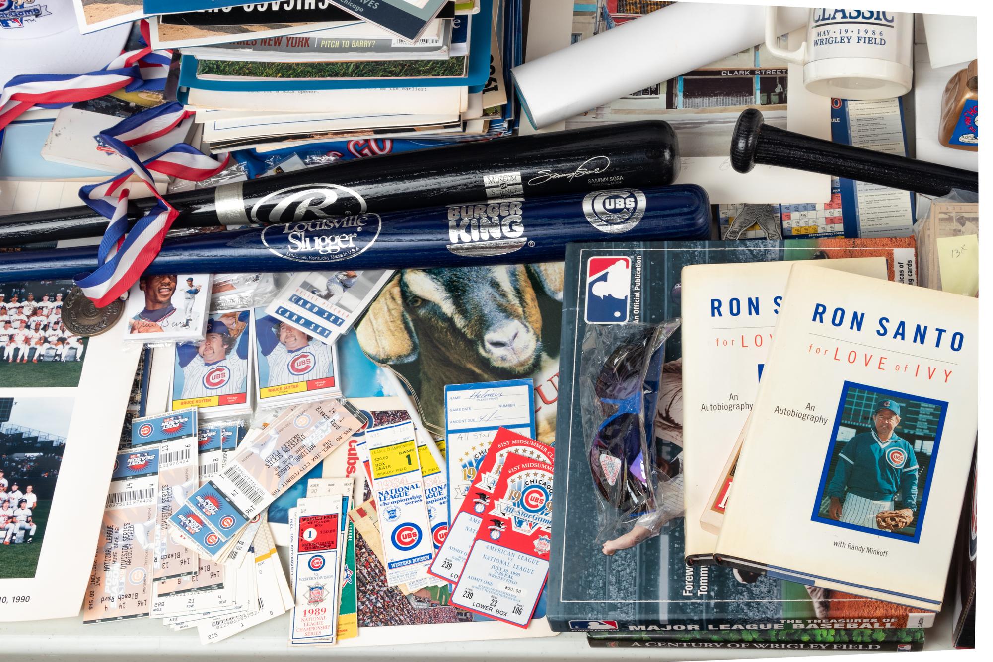 A Lifetime Collection of Assorted Chicago Cubs Memorabilia from Former Wrigley Field Head Scorekeeper,