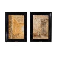 Two Sketches of Abou Simbel Temple, Egypt