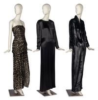 Three Designer Ensembles by Amen Wardy, Givenchy, and One Unlabeled, 1980s