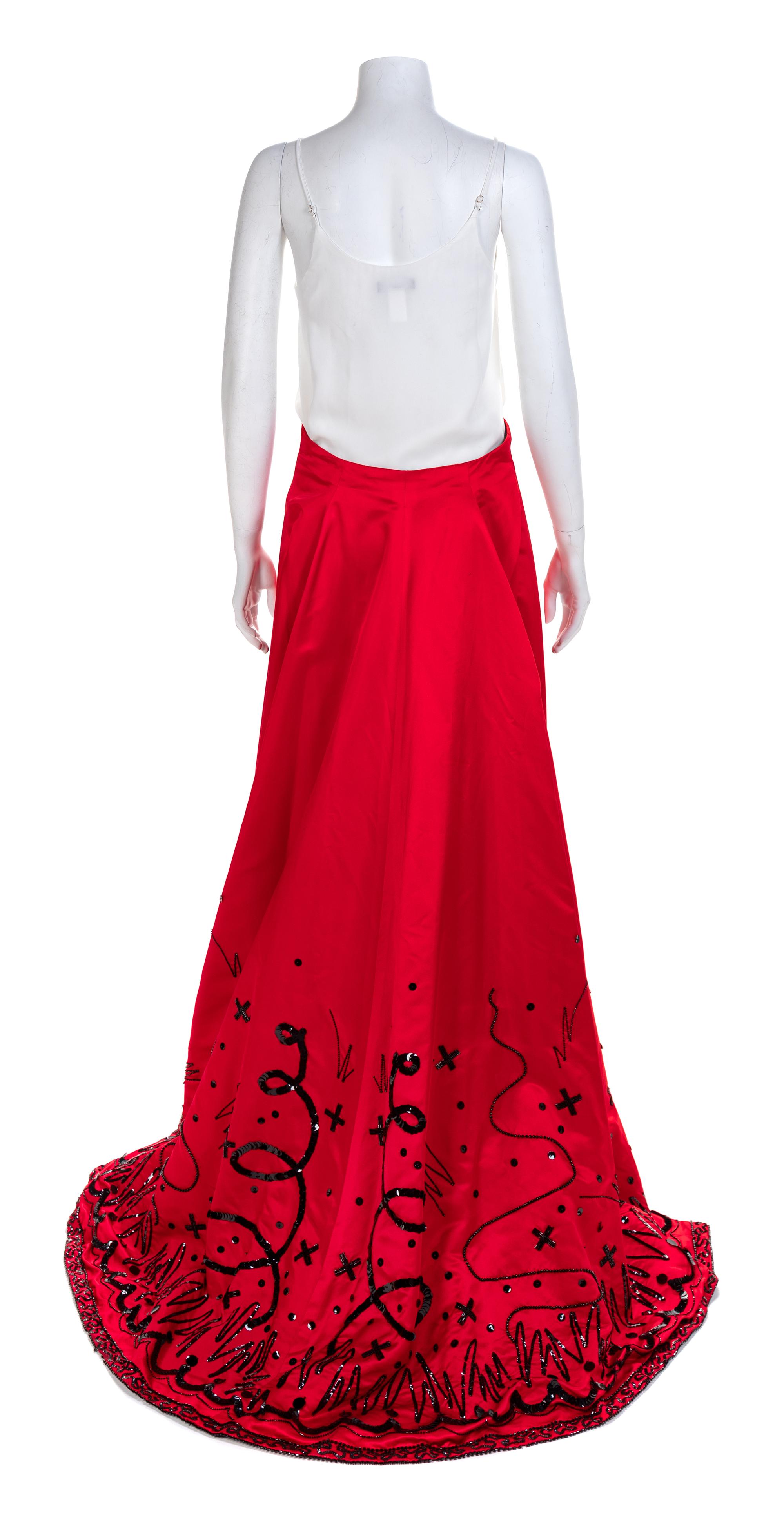 Two Fabrice Open Front Skirts, 1990-2000s No size label