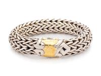 A Sterling Silver and 22 Karat Yellow Gold 'Classic Chain' Bracelet, John Hardy,