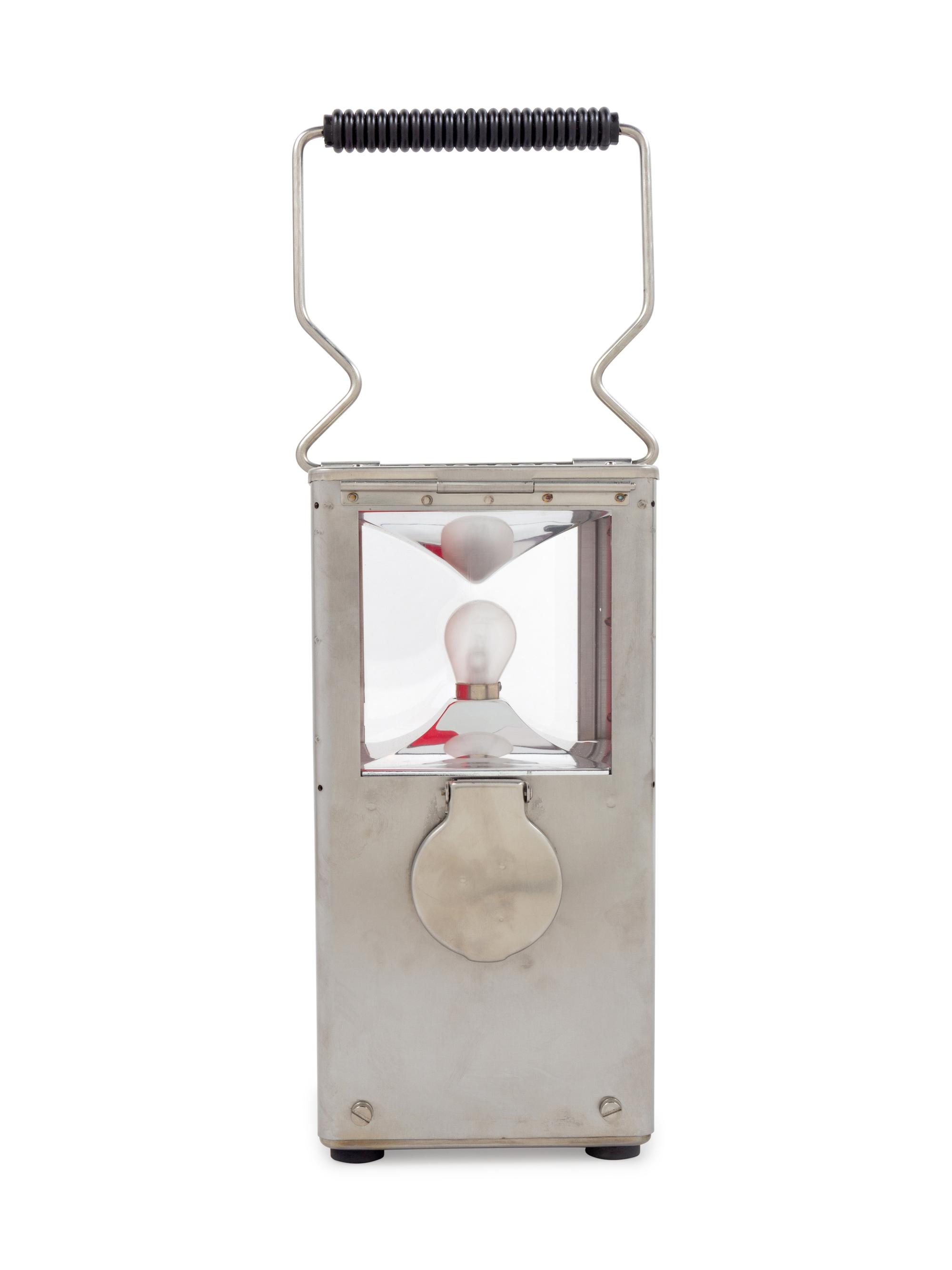 A Swiss Chromed Metal SBB/CFF Railroad Hand-Held Lantern