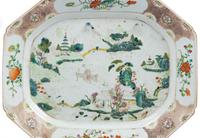 Two Chinese Export Porcelain Platters