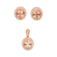 MORGANITE AND DIAMOND SET