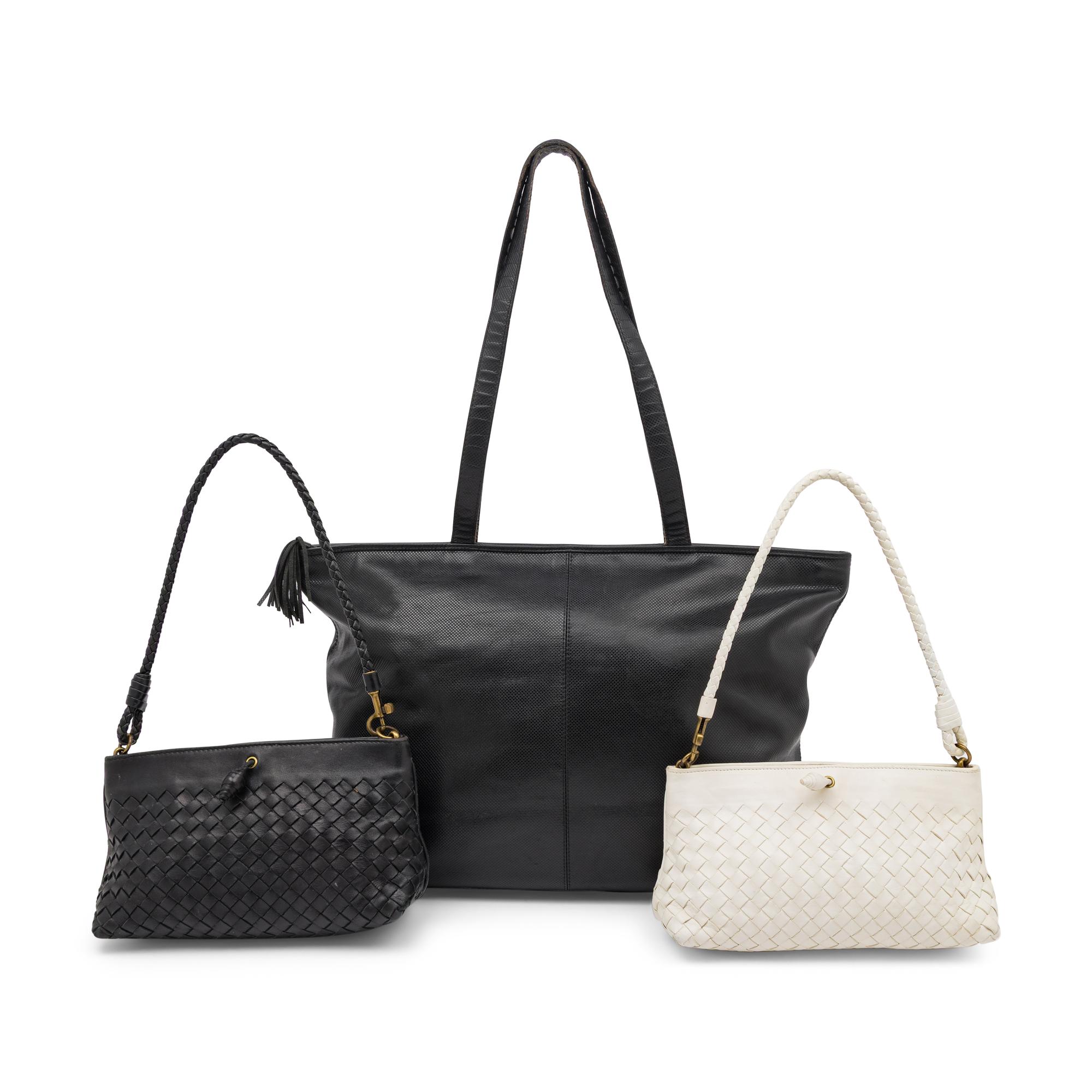 Bottega Veneta, Three Leather Handbags