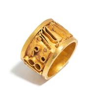 A Gold Zodiac Band Ring