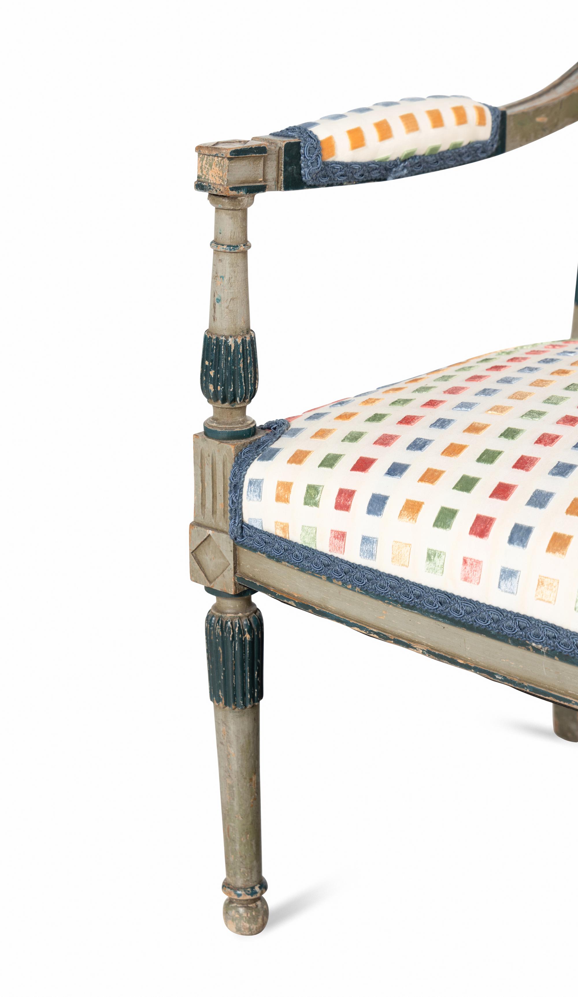 A Directoire Style Painted Settee