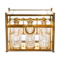 A French Gilt Bronze and Glass Cave à Liqueur