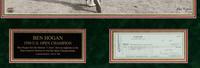 A Ben Hogan Signed Autograph Personal Bank Check Display,