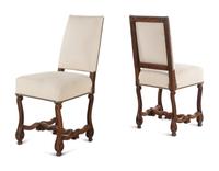 A Pair of Louis XIII Style Walnut Side Chairs