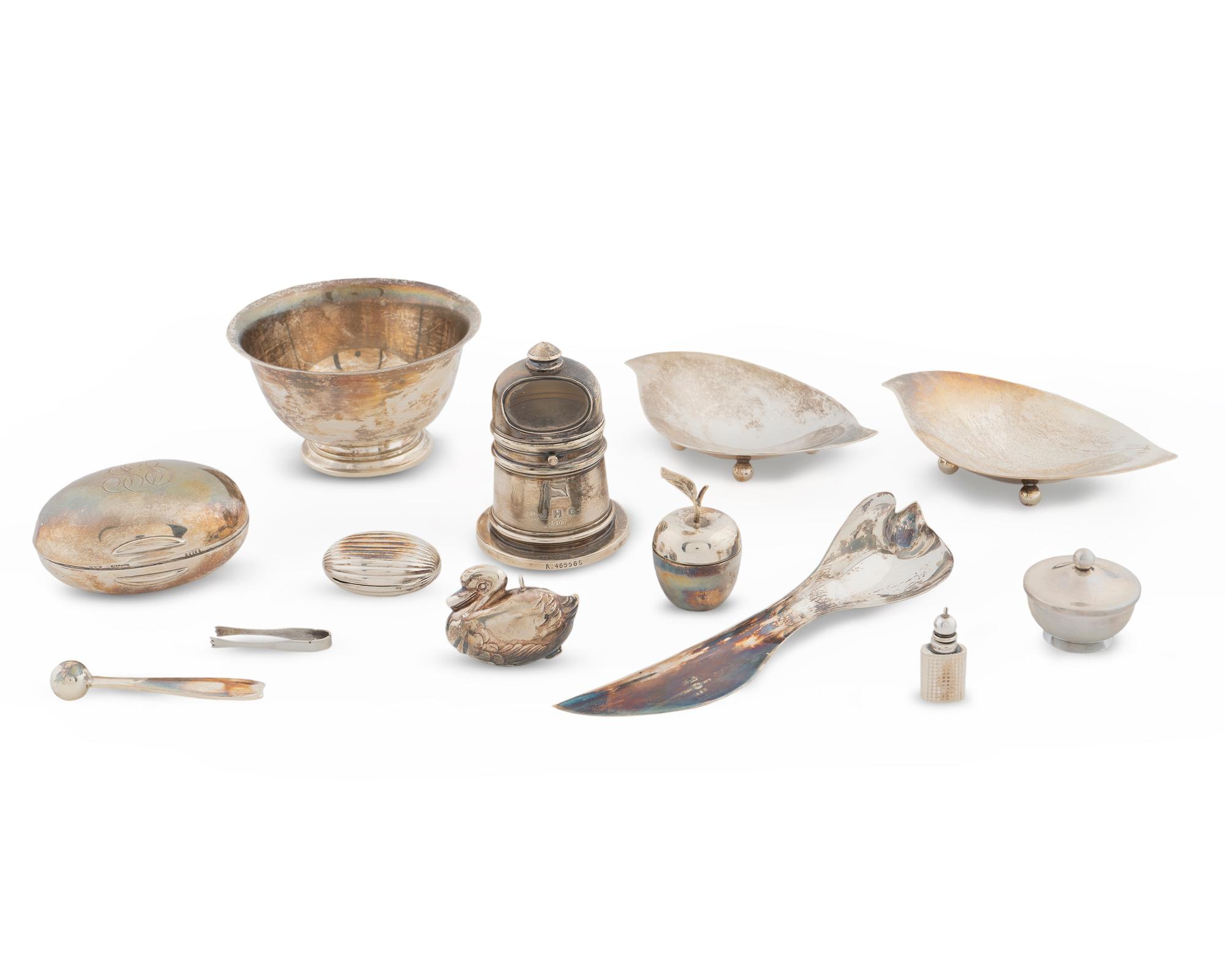 A Miscellaneous Group of American and European Silver Table Articles