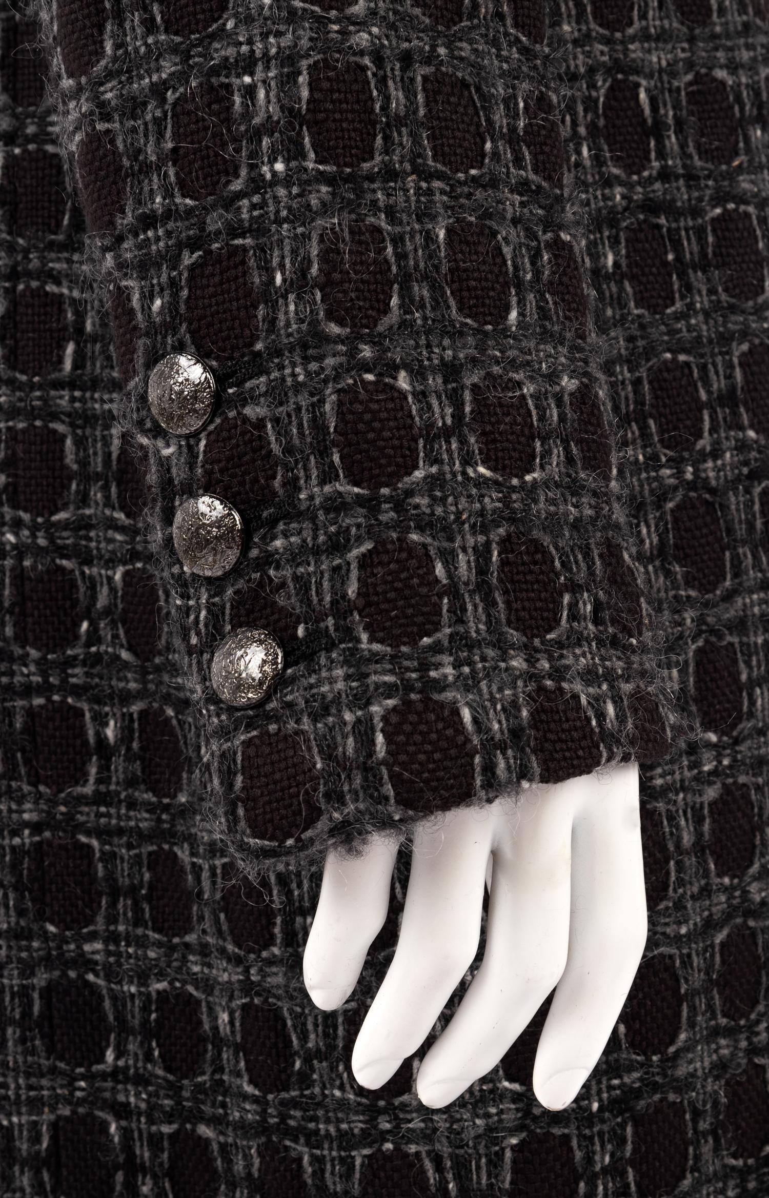Chanel Figured Tweed Coat, Fall 2014