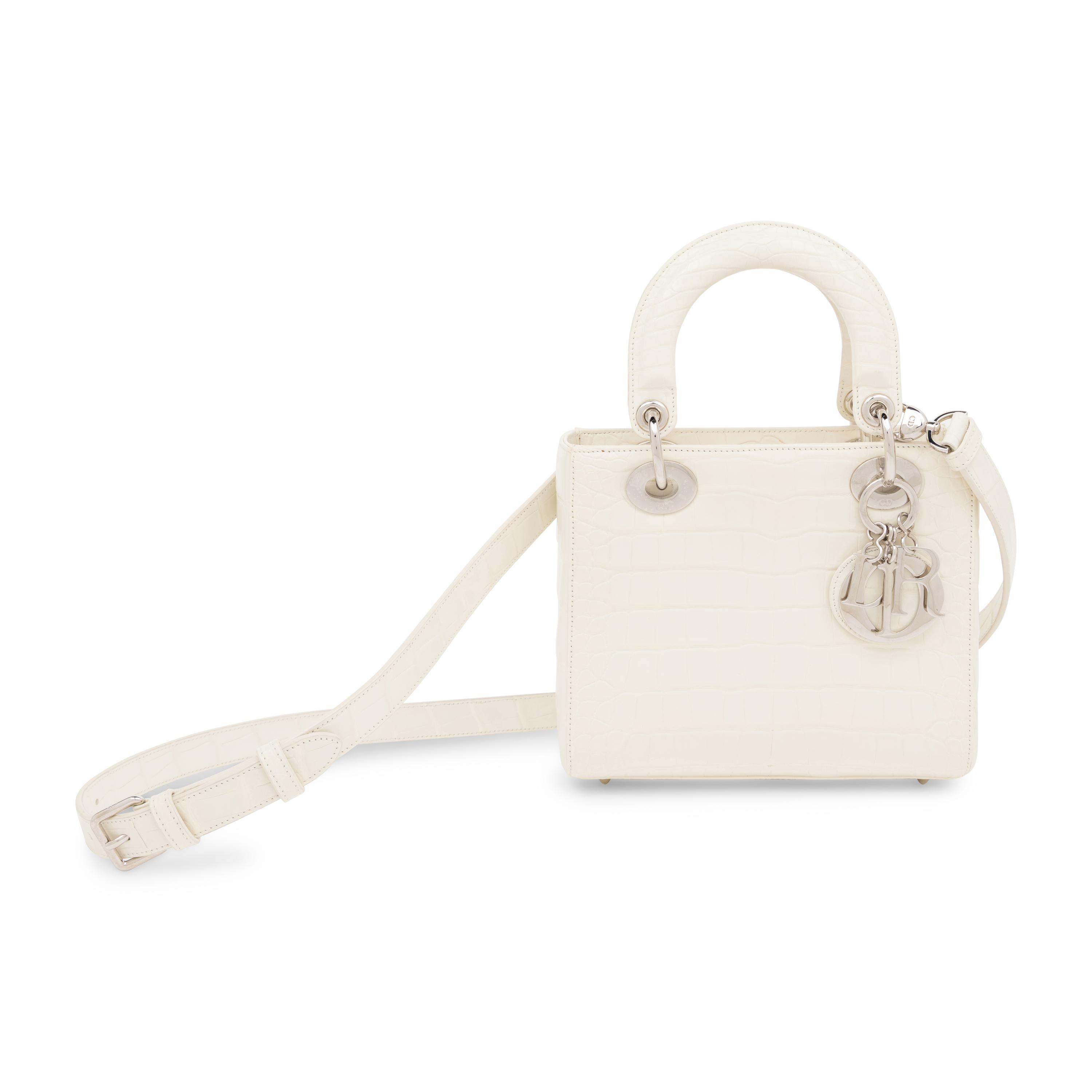 Christian Dior, Small Lady Dior in Off-White Alligator