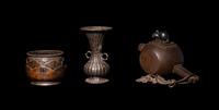 Three Japanese Bronze Vessels