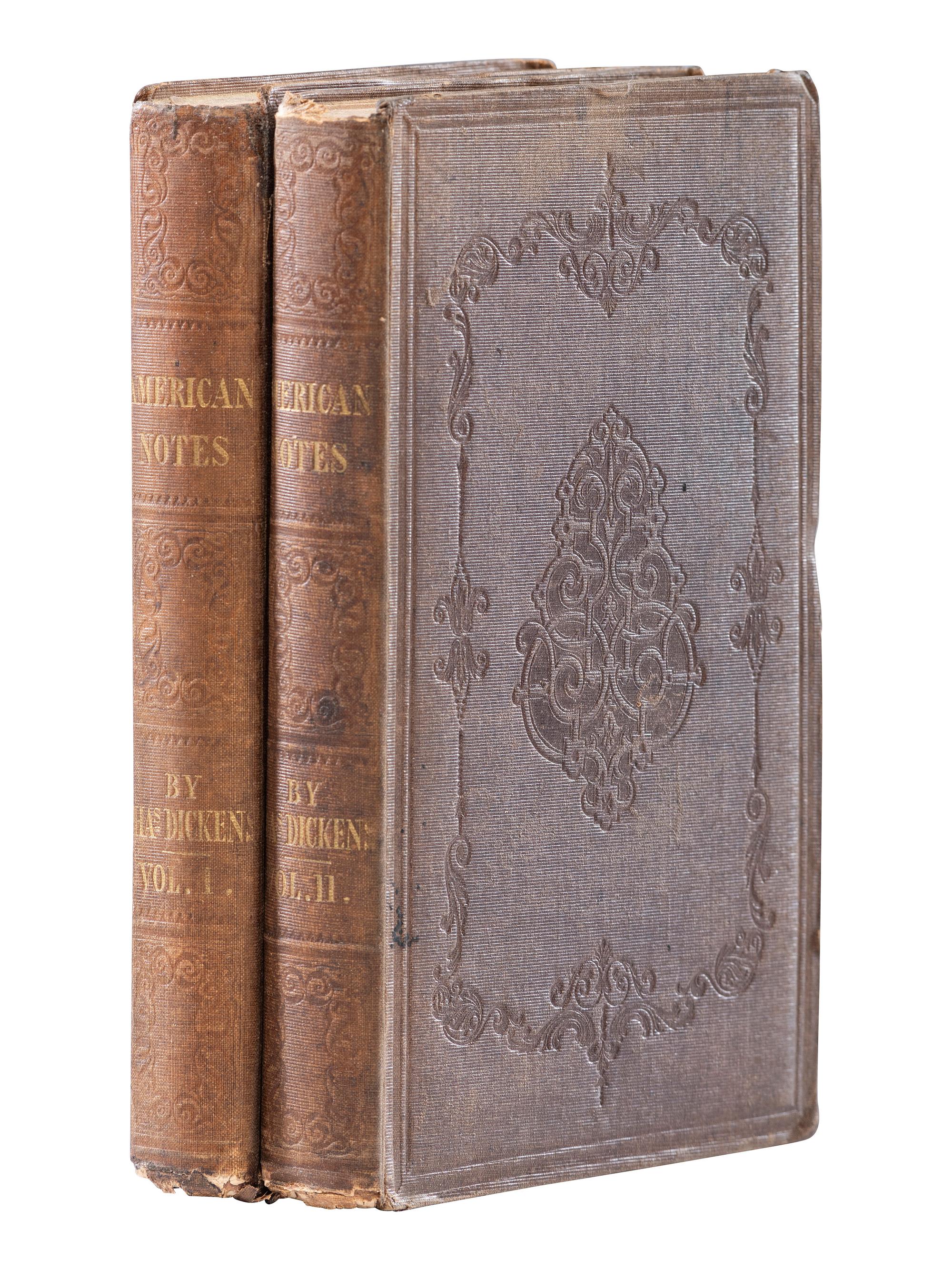 America in Literature & the Arts DICKENS, Charles (1812-1870). American Notes for General Circulation . London: Chapman and Hall, 1842.