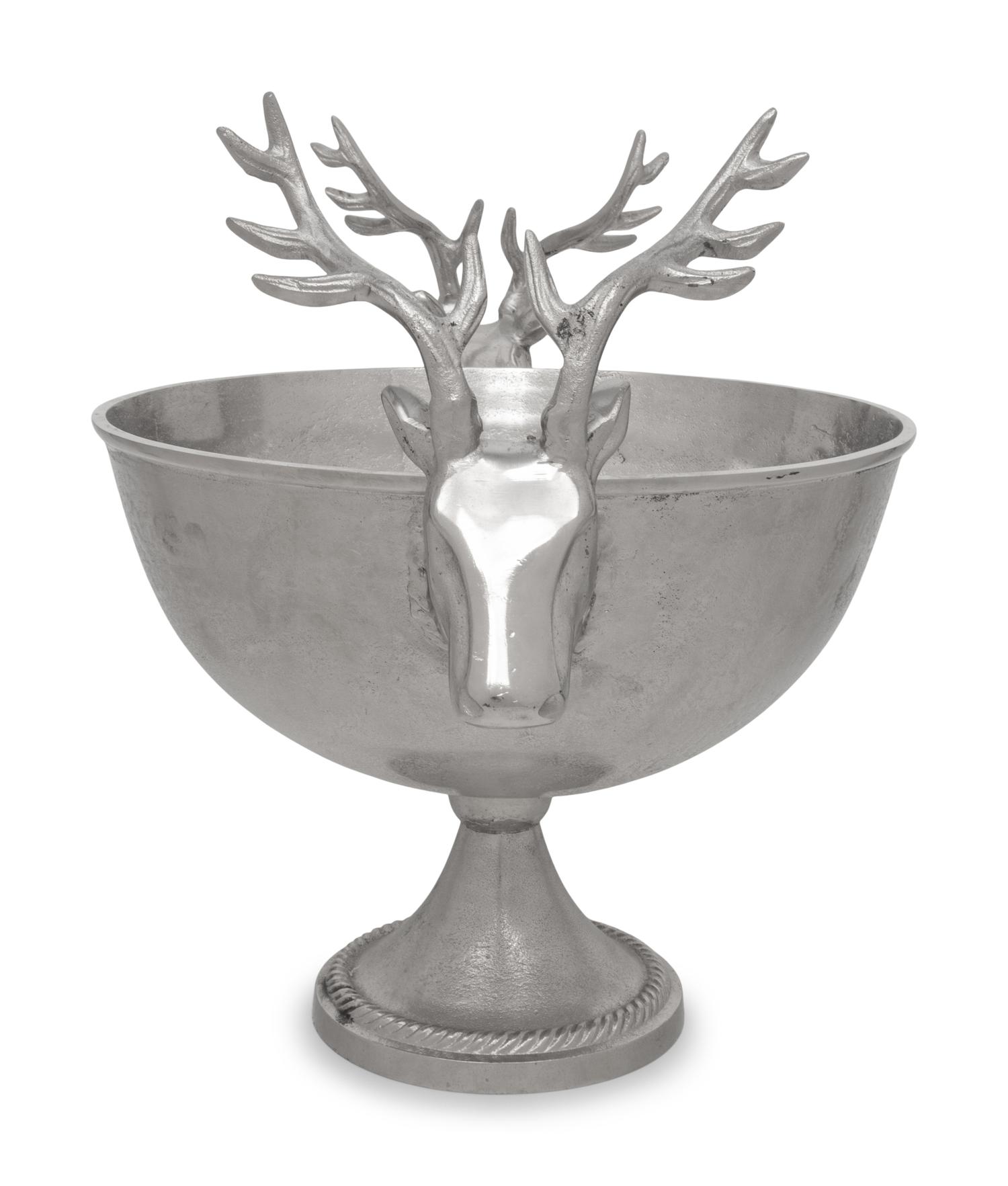 Three Stag-Theme Cast Metal Bottle Coolers