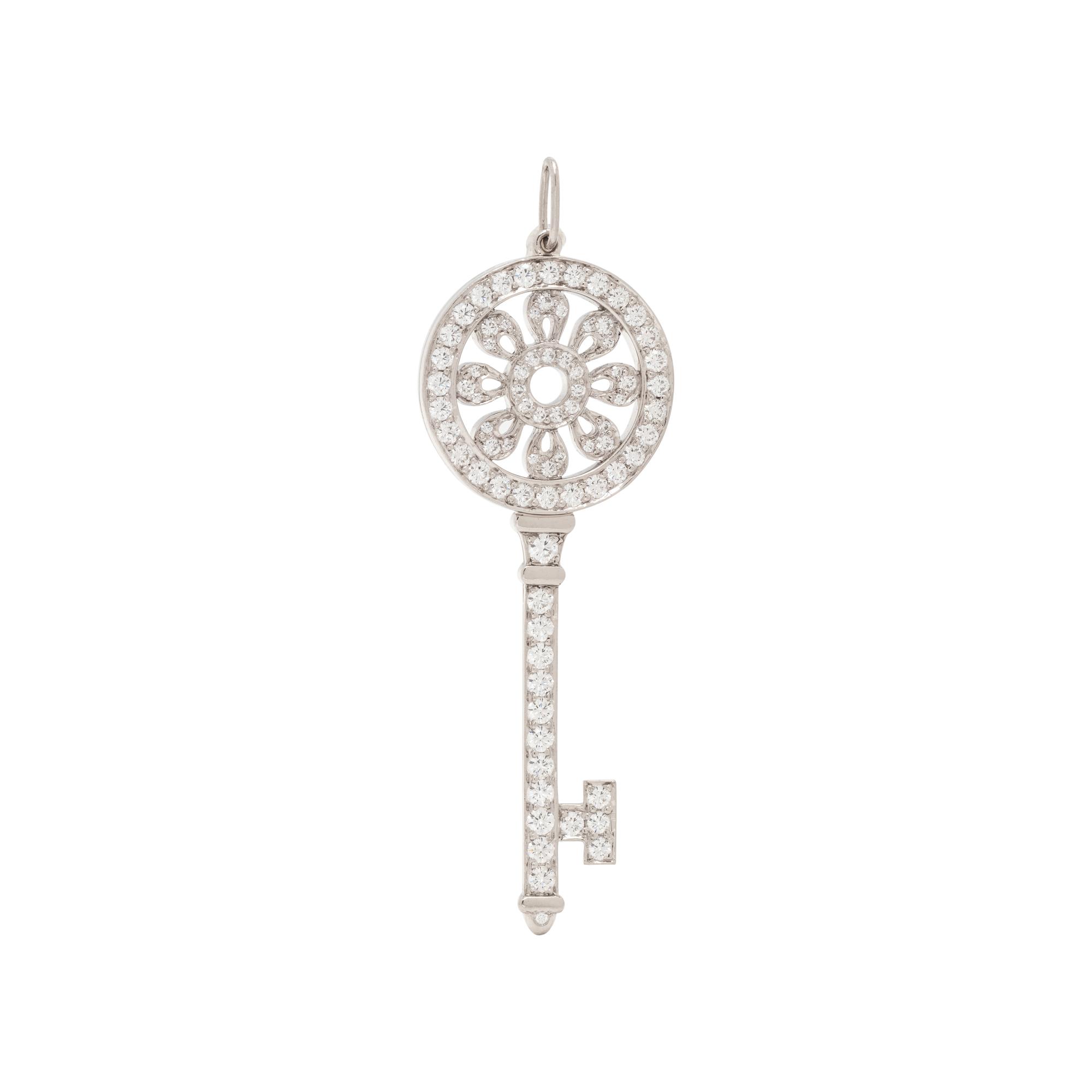 TIFFANY & CO., DIAMOND KEY PENDANT