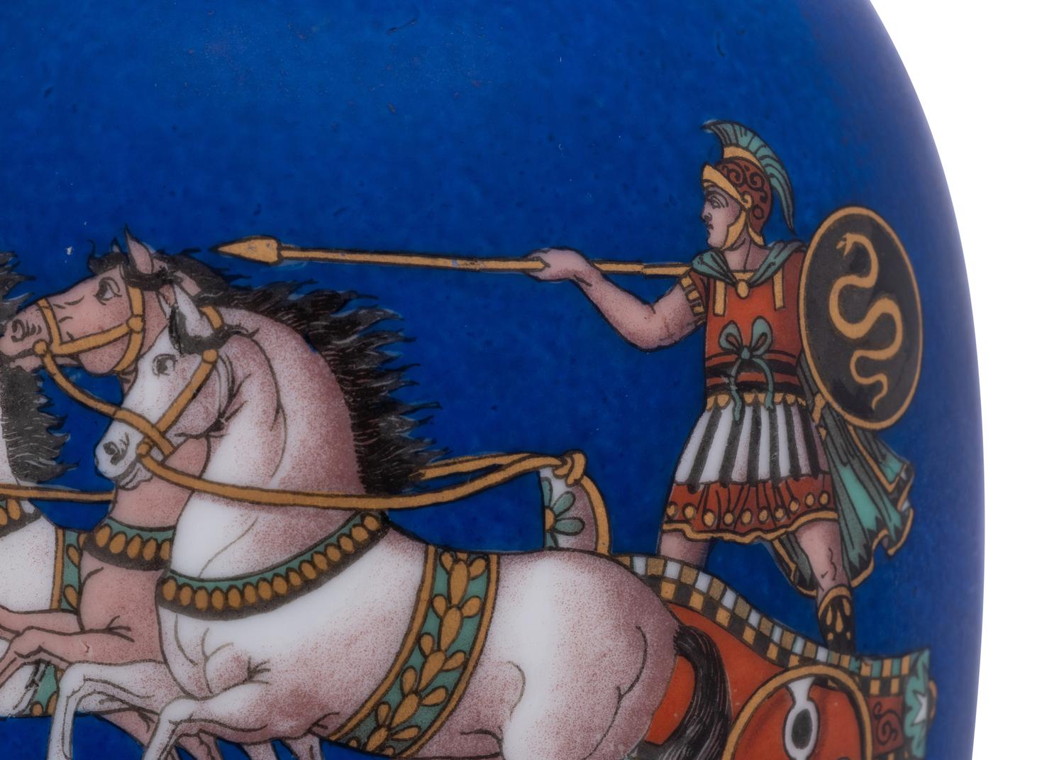 A Continental Painted Porcelain Vase