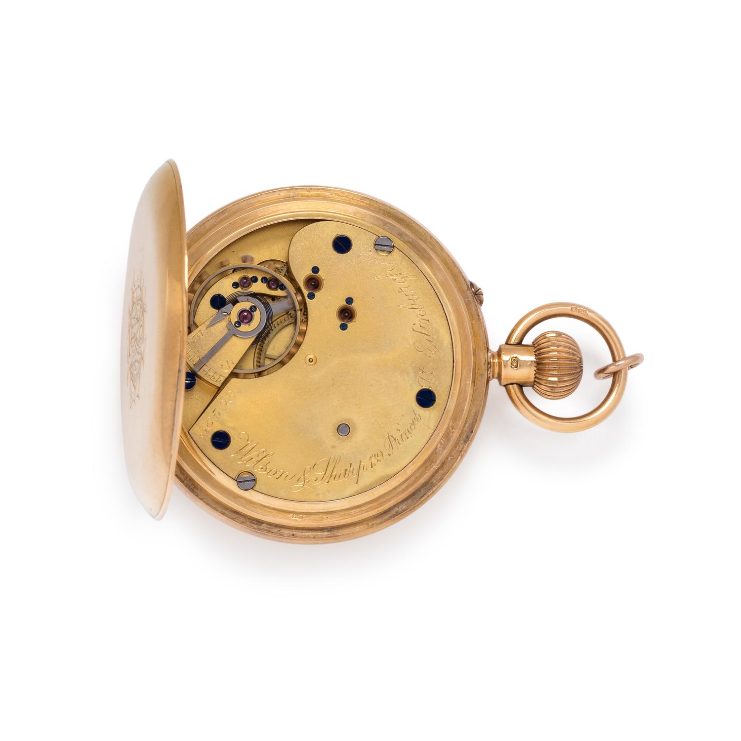 18K YELLOW GOLD DEMI-HUNTER POCKET WATCH