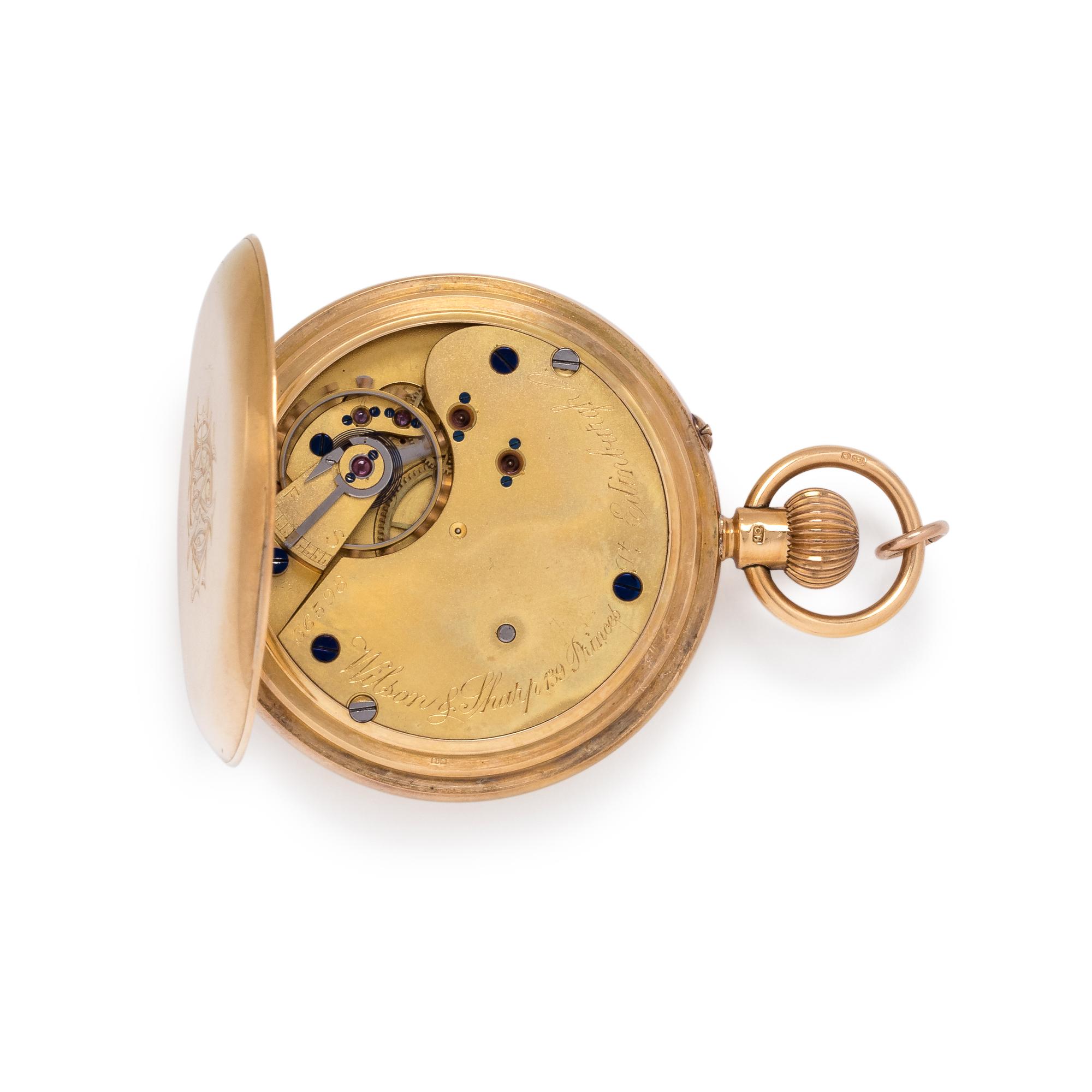 18K YELLOW GOLD DEMI-HUNTER POCKET WATCH