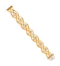 BUCCELLATI, YELLOW GOLD AND DIAMOND BRACELET