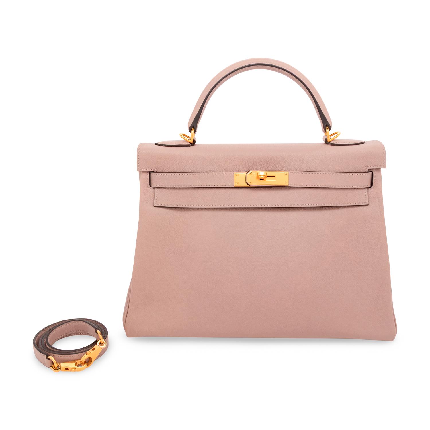 HERMÈS, KELLY 28 RETOURNE IN GLYCINE EVERCOLOR