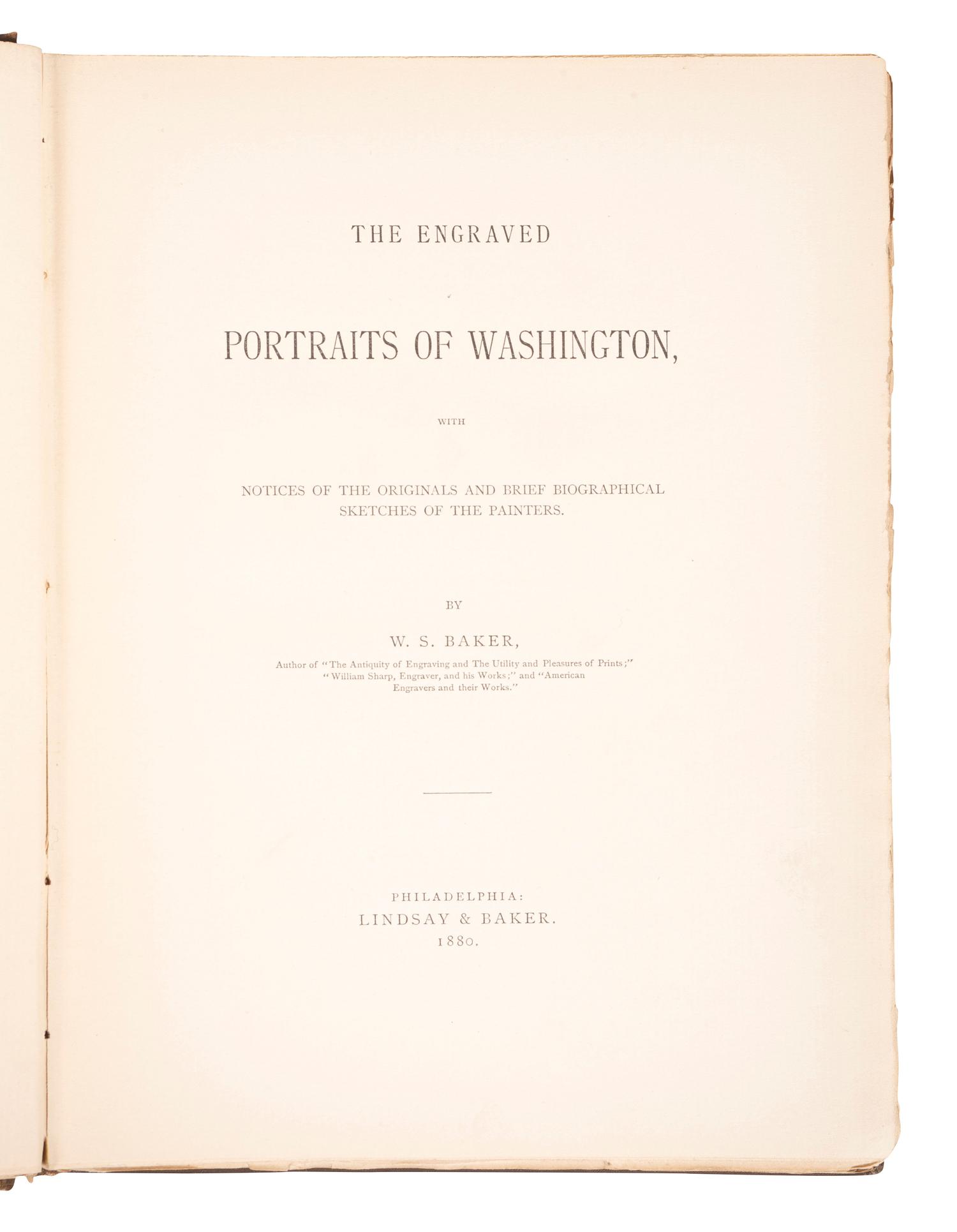 [WASHINGTON, George (1732-1799)]. A group of books and historic auction catalogues about the engraved portraits of George Washington, including Hart, comprising: