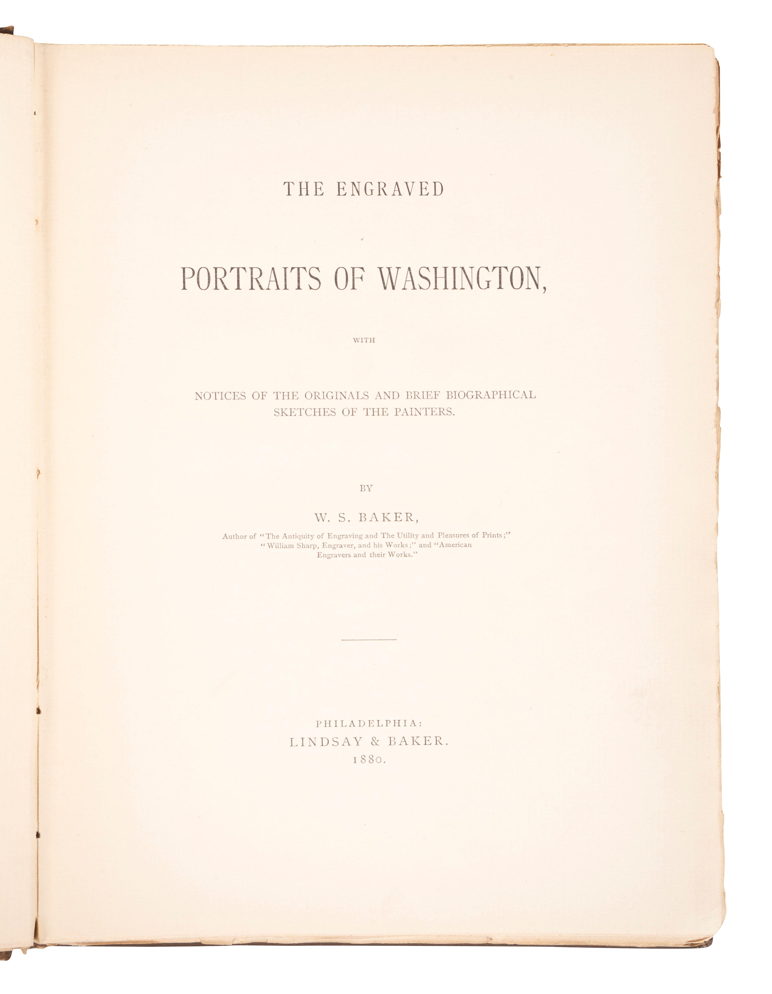 [WASHINGTON, George (1732-1799)]. A group of books and historic auction catalogues about the engraved portraits of George Washington, including Hart, comprising:
