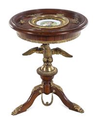 An Empire Style Porcelain Inset Guéridon