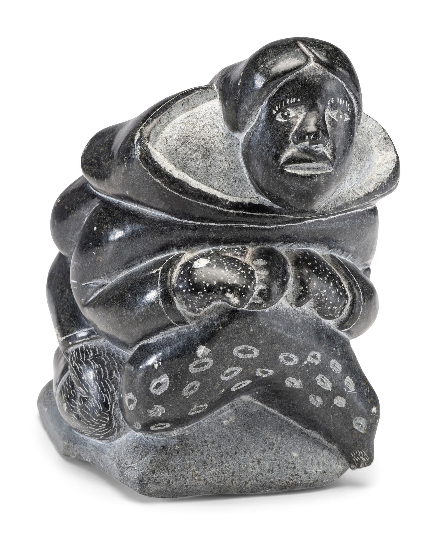 Inuit Figural Soapstone Sculpture
