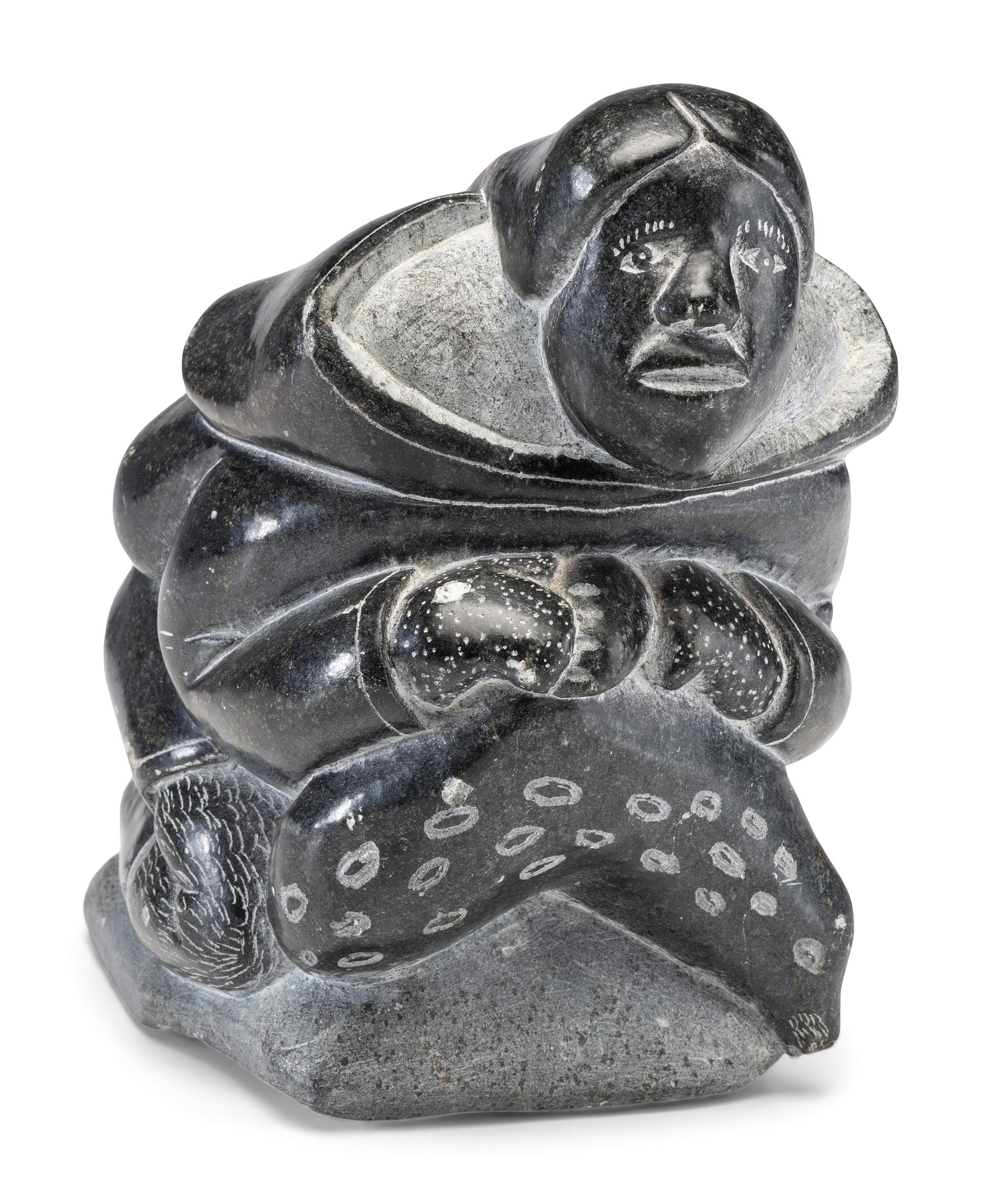 Inuit Figural Soapstone Sculpture