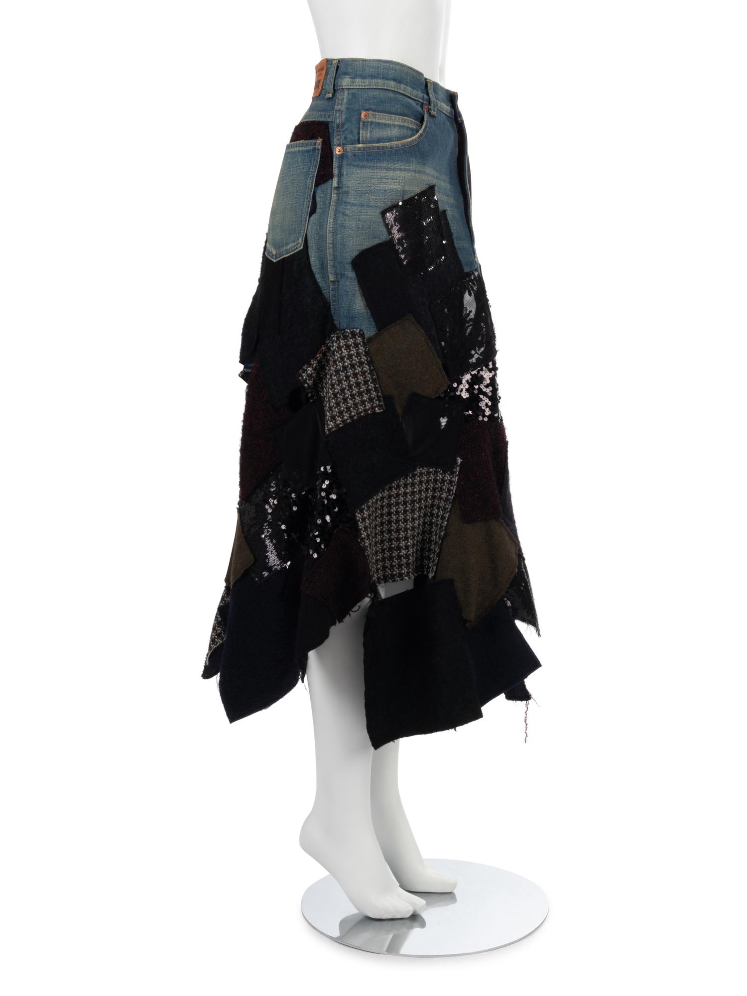 Junya Watanabe Patched Denim Skirt, Fall/Winter 2014